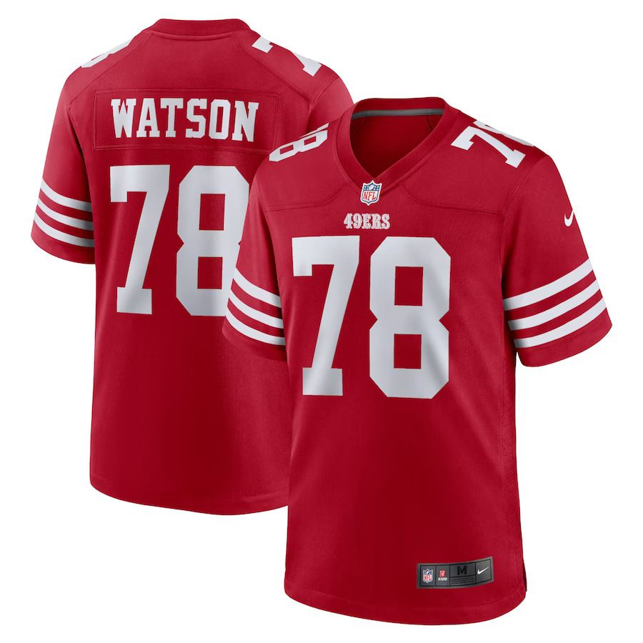 Men San Francisco 49ers #78 Leroy Watson Nike Scarlet Home Game Player NFL Jersey